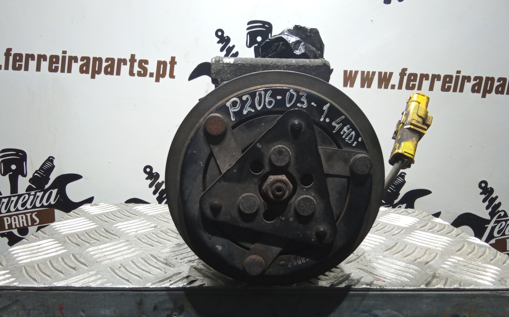 Peça - Compressor De Ar Condicionado Peugeot 206 1.4 Hdi Ref: Sd6v1