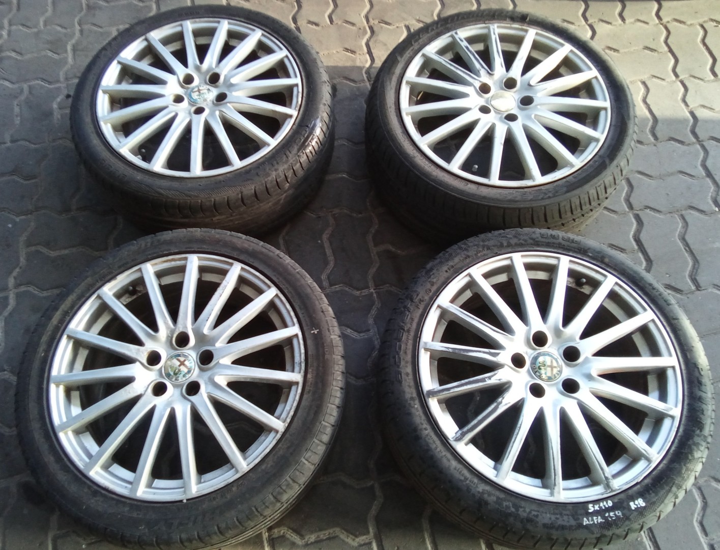 Peças - Jantes Alfa 159 R18 Com Pneus 235/45 Furação 5X110