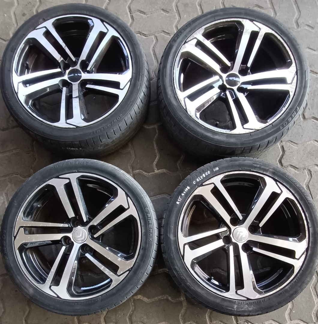 Peças - Jantes Citroen R17 Com Pneus 205/45 Furação 4X108