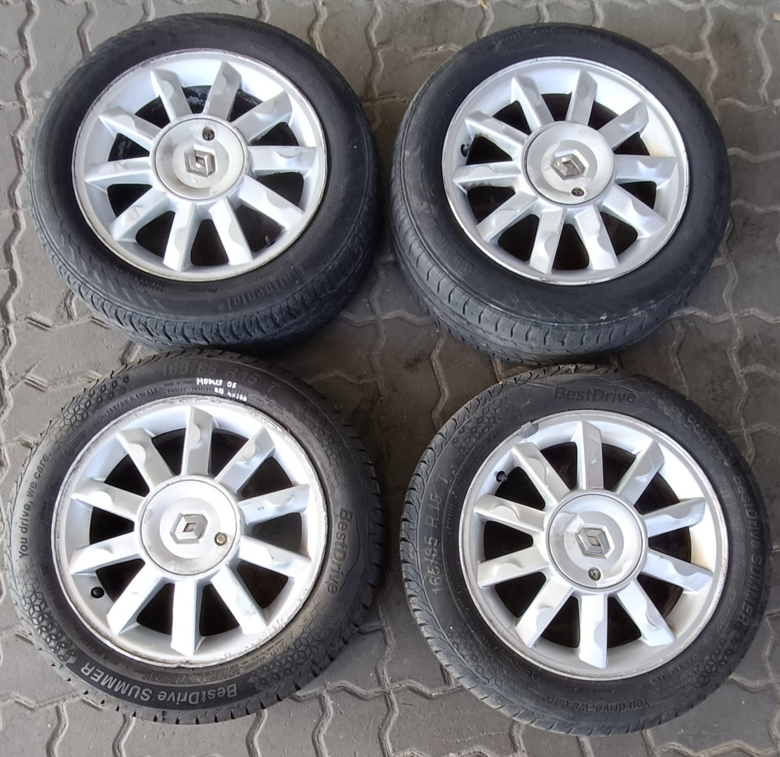 Peças - Jantes Renault R15 Com Pneus 165/55 Furação 4X100